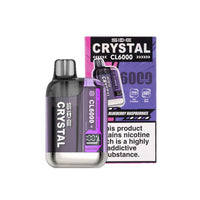 SKE Crystal CL6000 Pod Kits, Dual Mesh, up to 6000 Puffs, Replaceable Pods, 20mg