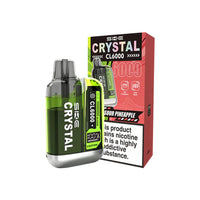 SKE Crystal CL6000 Pod Kits, Dual Mesh, up to 6000 Puffs, Replaceable Pods, 20mg