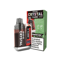 SKE Crystal CL6000 Pod Kits, Dual Mesh, up to 6000 Puffs, Replaceable Pods, 20mg