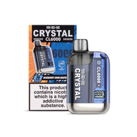 SKE Crystal CL6000 Pod Kits, Dual Mesh, up to 6000 Puffs, Replaceable Pods, 20mg