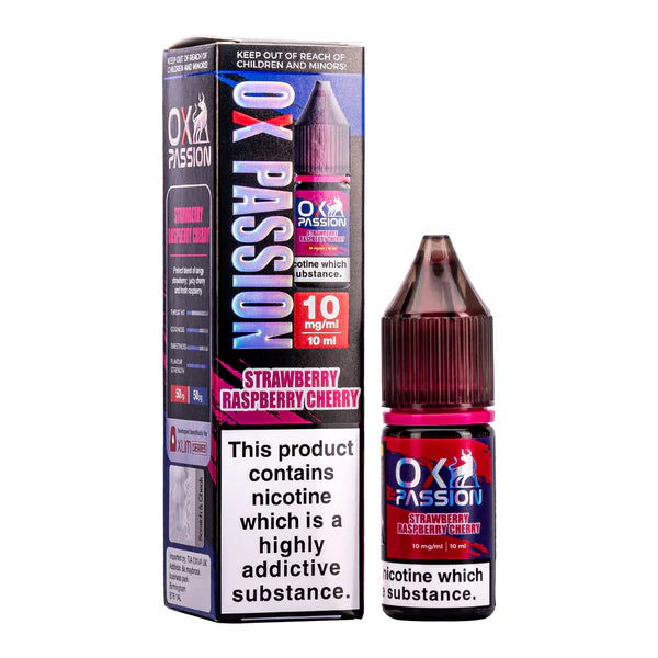 STRAWBERRY RASPBERRY CHERRY OX PASSION NICOTINE SALTS BY OXVA