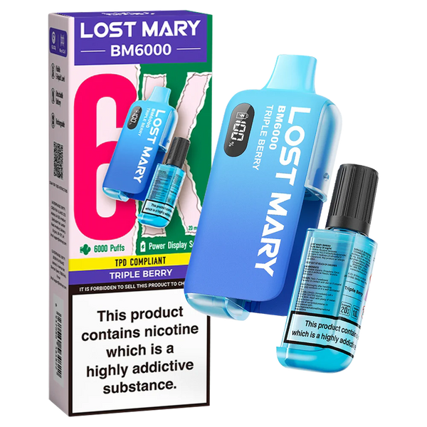TRIPLE BERRY LOST MARY BM6000 LEGAL BIG PUFF 6K