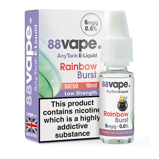 Rainbow Burst 88 Vape E-Liquid 3mg & 6mg eJuicey & Wholesale Coils Rainbow Burst 88 Vape E-Liquid 3mg & 6mg eJuicey & Wholesale Coils