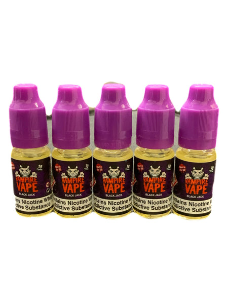 Vampire Vape BlackJack E-Liquid - 3mg, 6mg, 12mg & 18mg - 50ml, 100ml, eJuicey & Wholesale Coils Vampire Vape BlackJack E-Liquid - 3mg, 6mg, 12mg & 18mg - 50ml, 100ml, eJuicey & Wholesale Coils